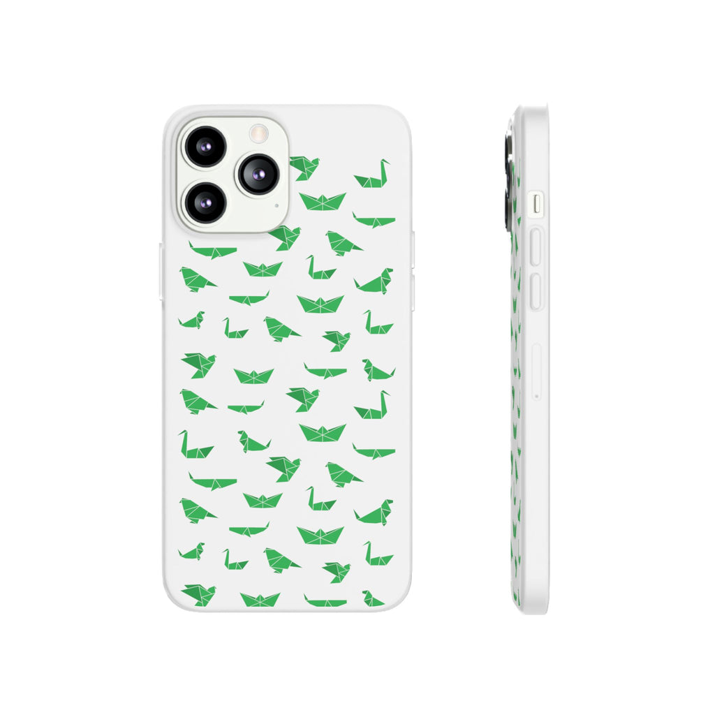 Green Origami Birds phone case | Flexi Case