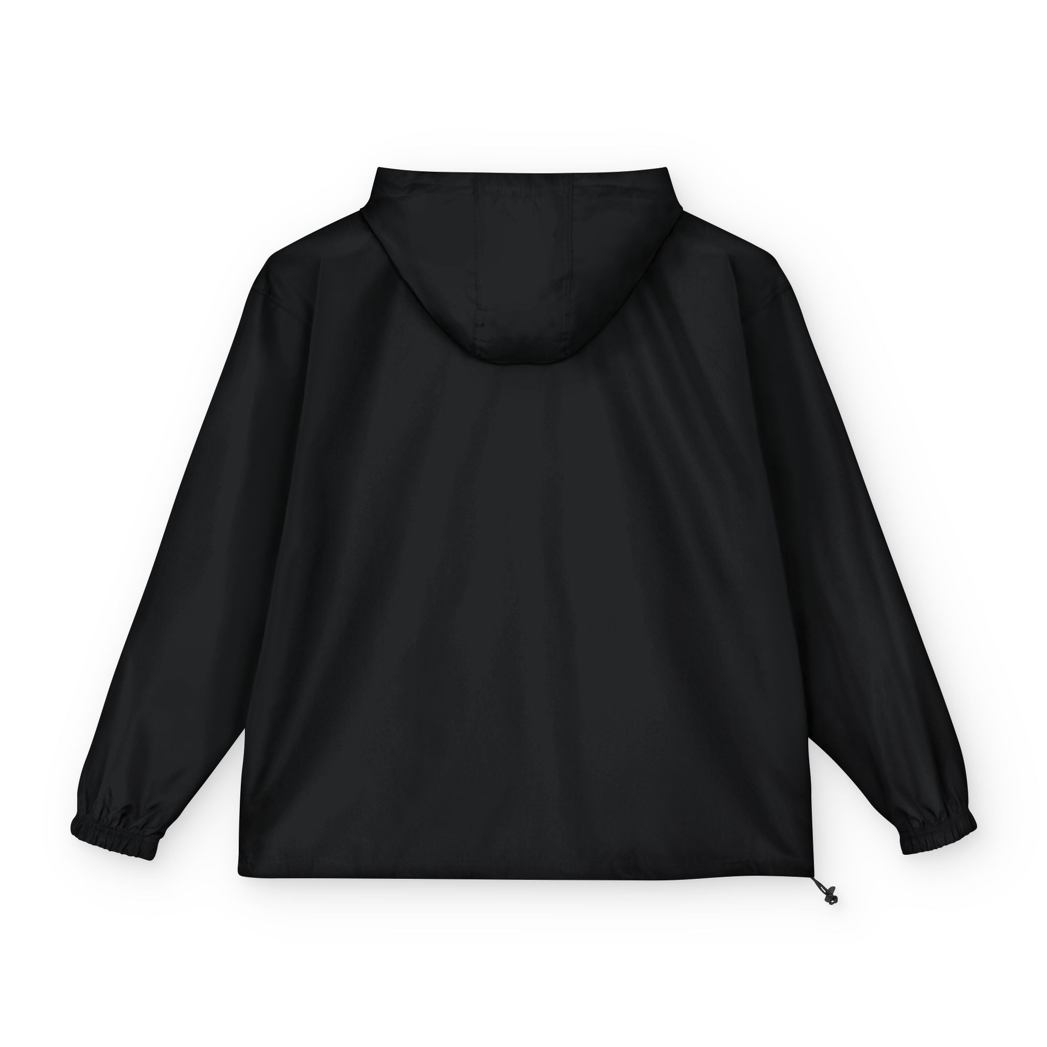 Minimal Logo Anorak Jacket | Black Packable Windbreaker