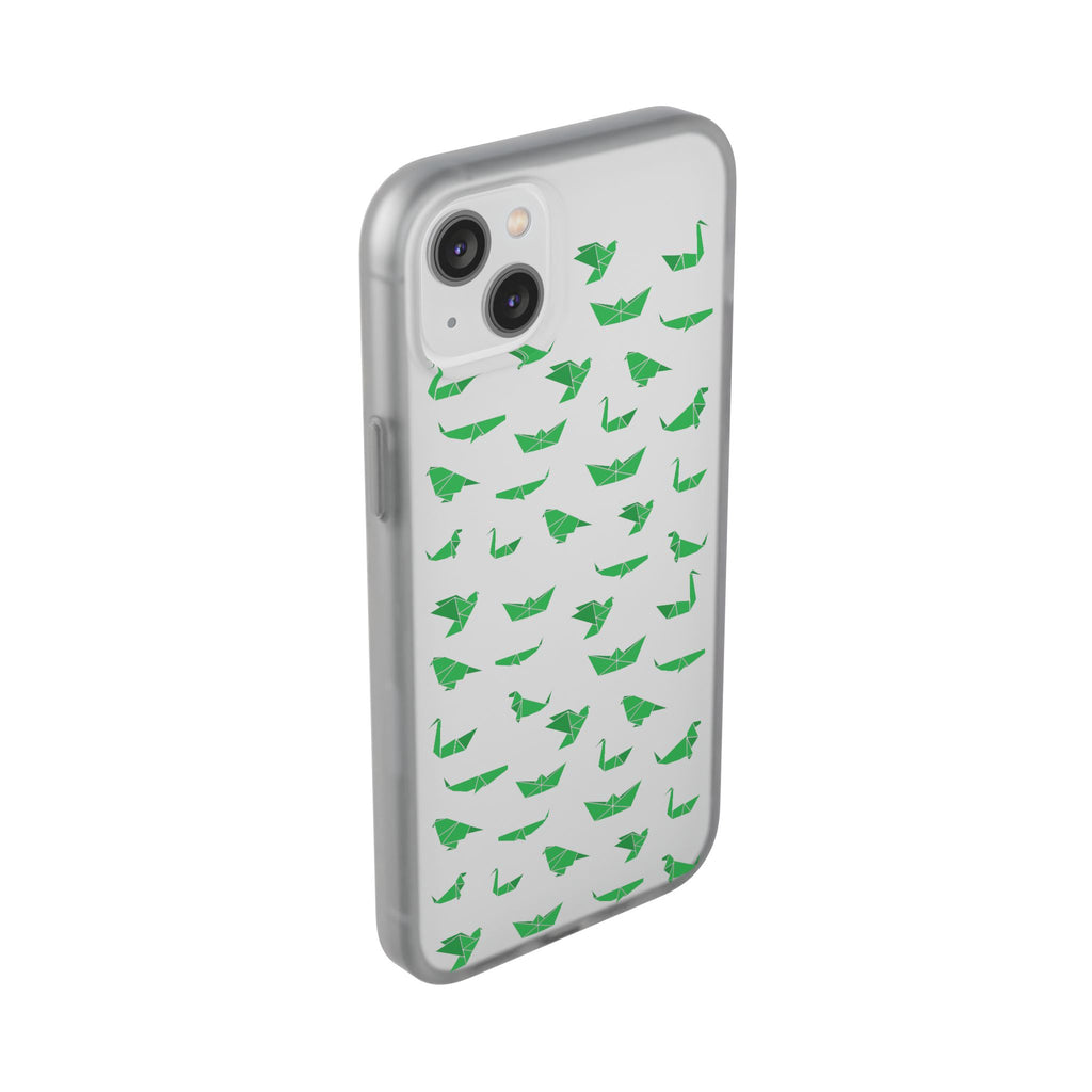 Green Origami Birds phone case | Flexi Case