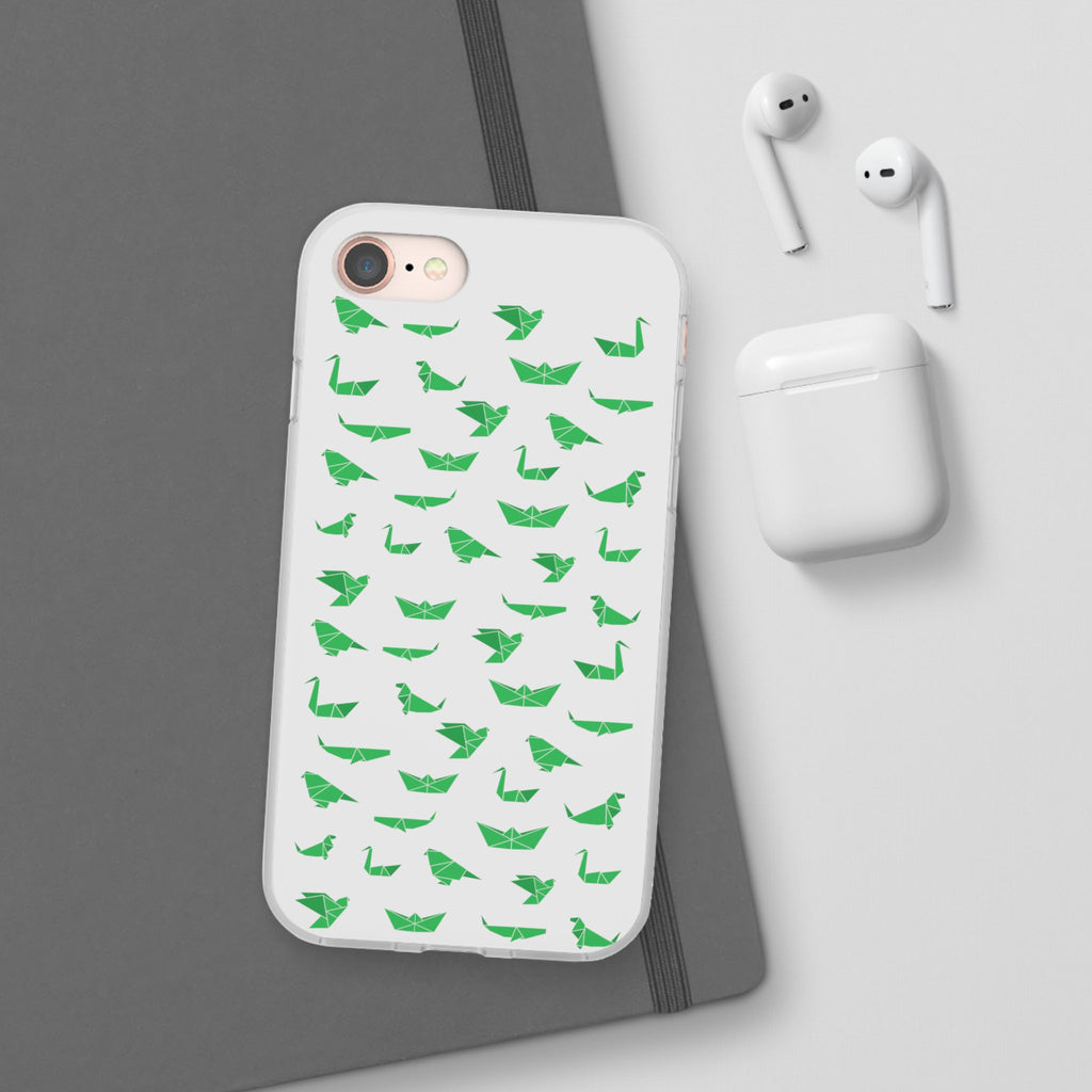 Green Origami Birds phone case | Flexi Case