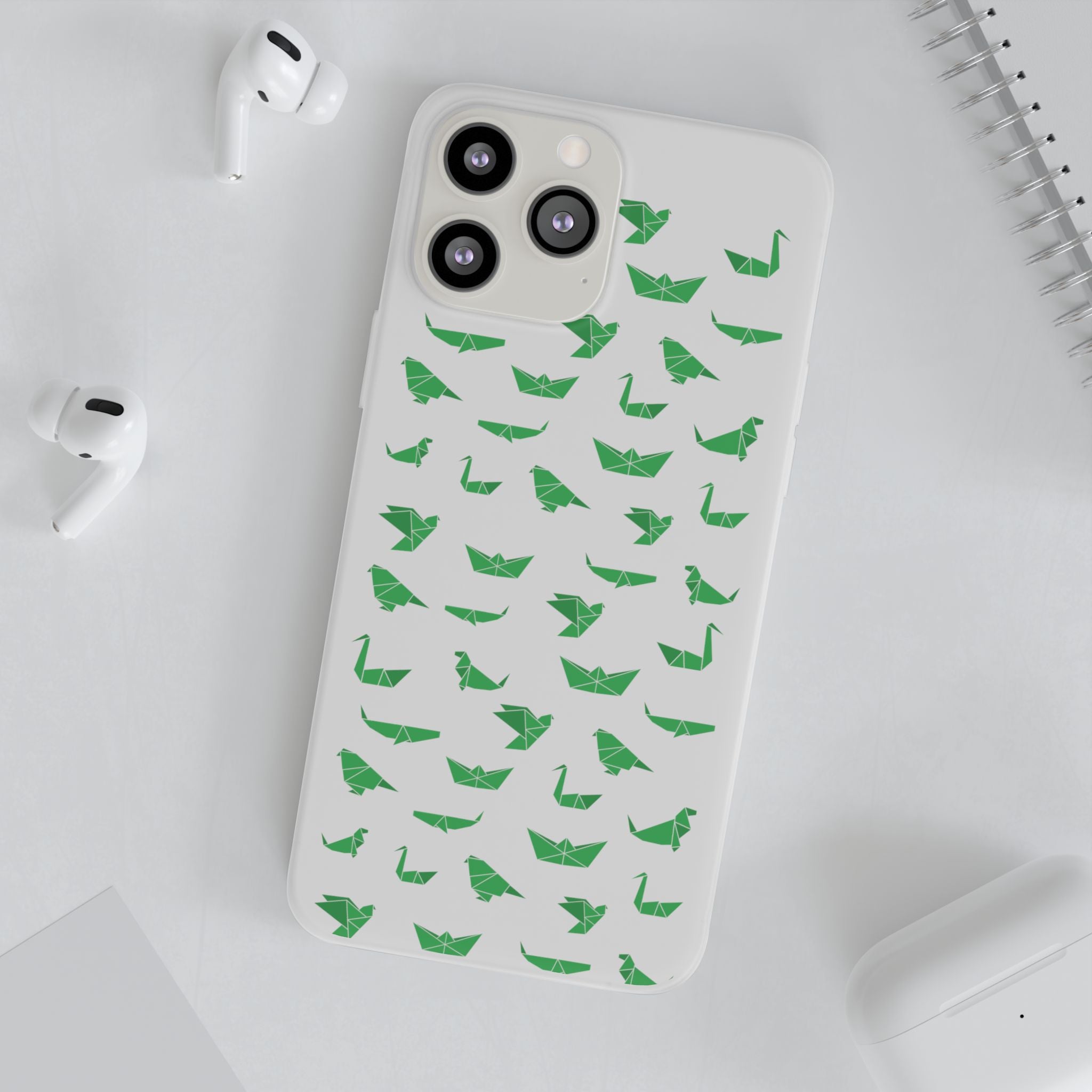 Green Origami Birds phone case | Flexi Case
