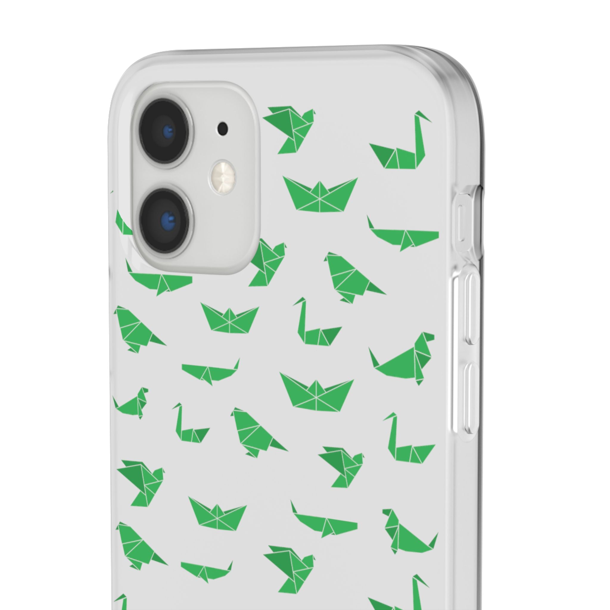 Green Origami Birds phone case | Flexi Case