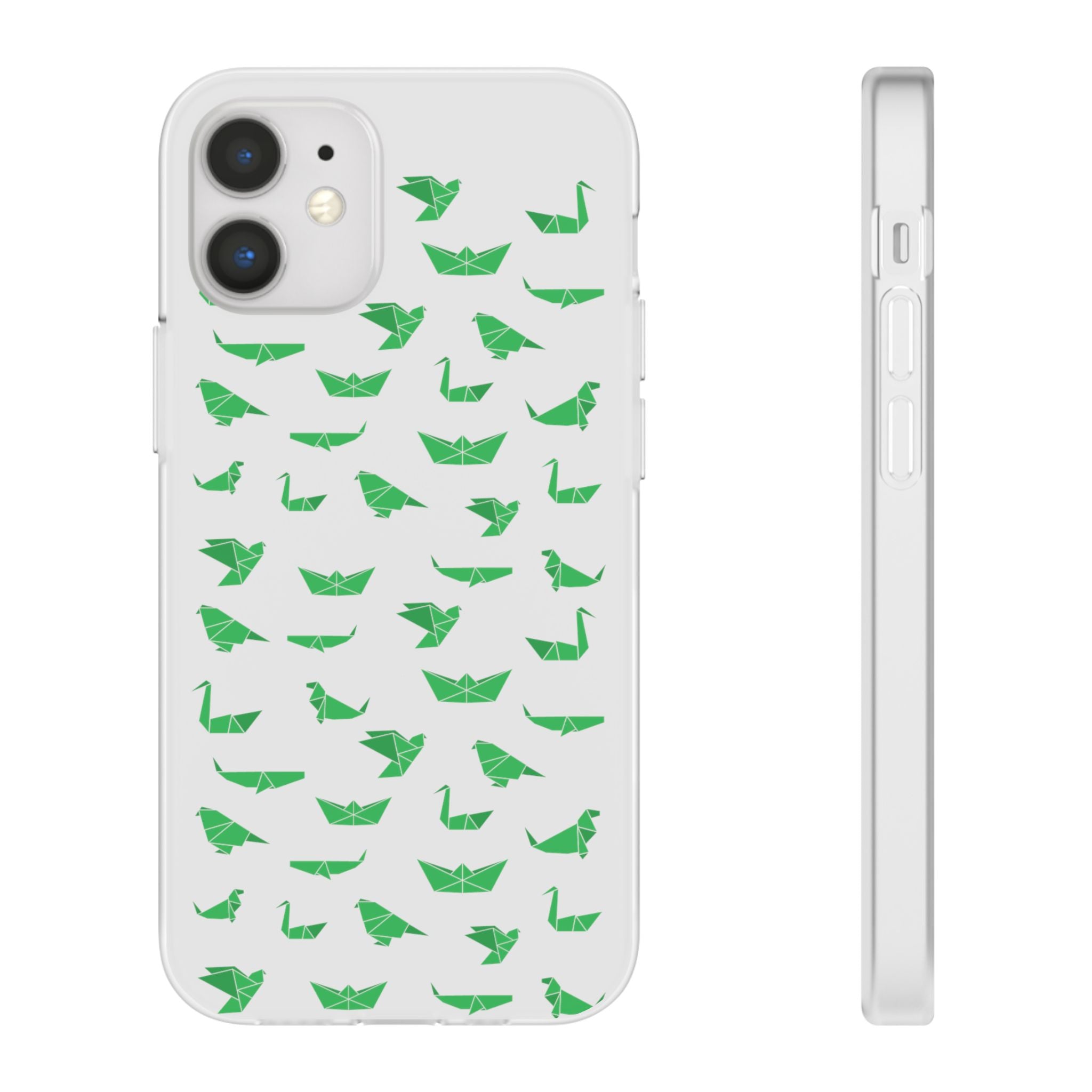Green Origami Birds phone case | Flexi Case
