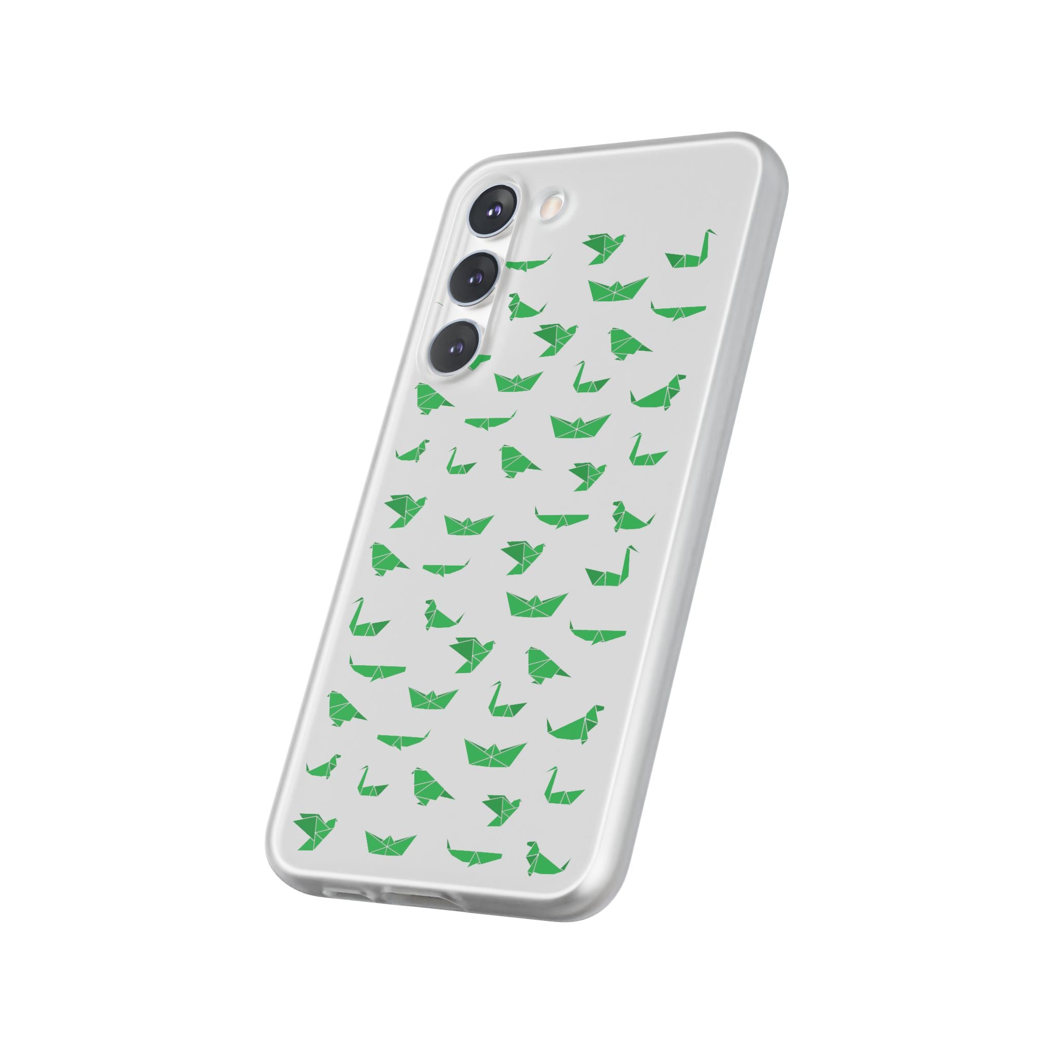 Green Origami Birds phone case | Flexi Case