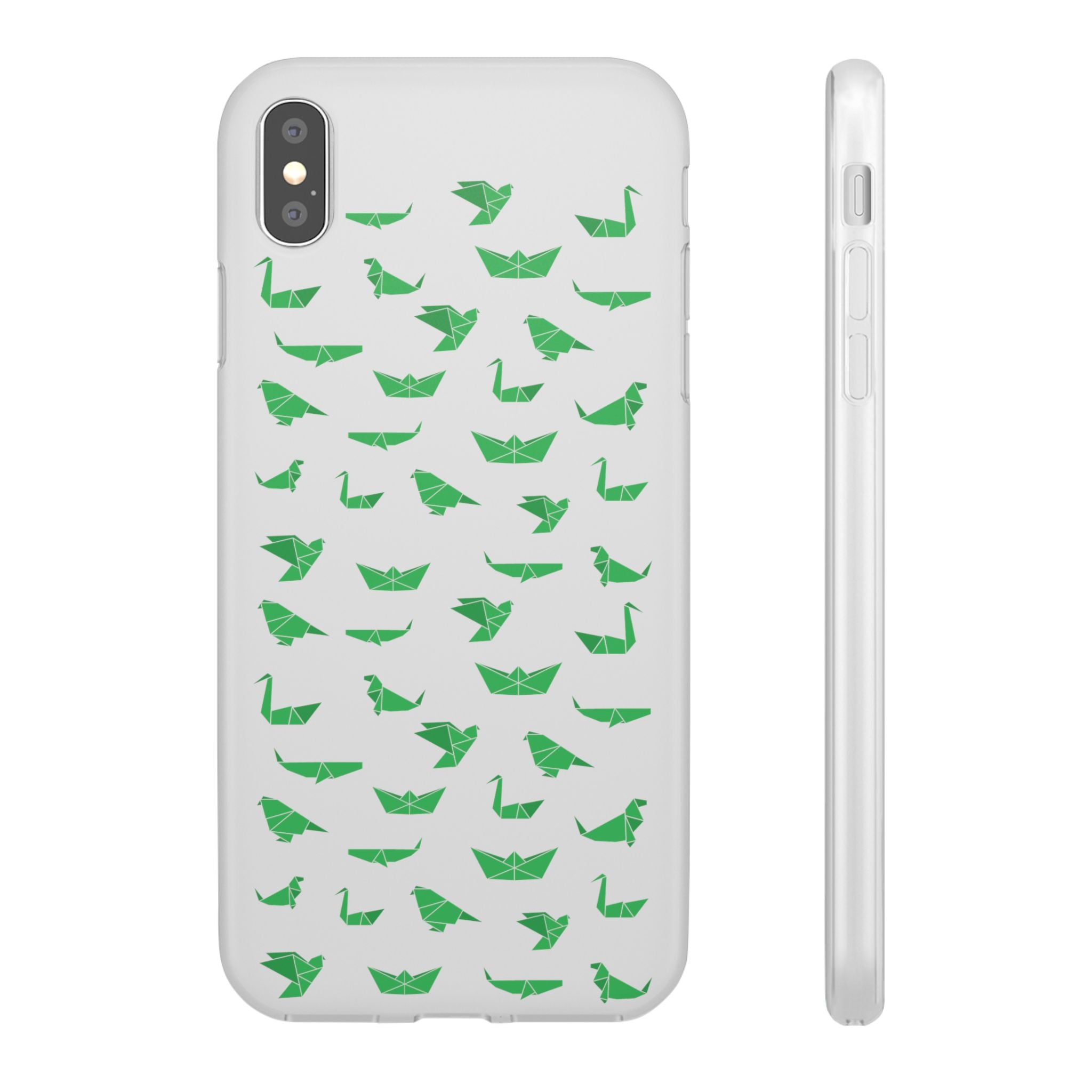 Green Origami Birds phone case | Flexi Case