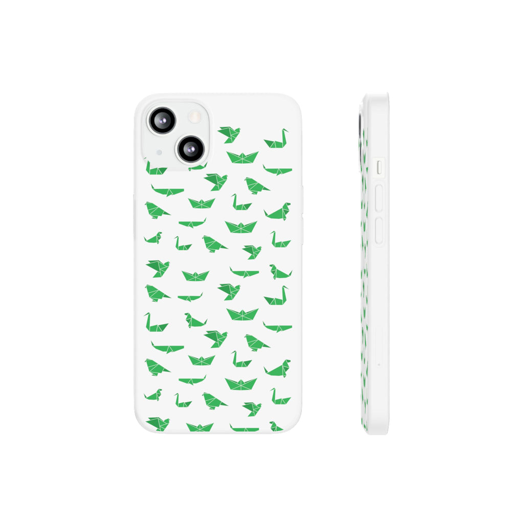 Green Origami Birds phone case | Flexi Case