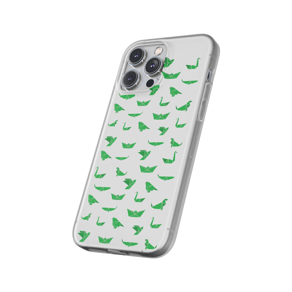 Green Origami Birds phone case | Flexi Case