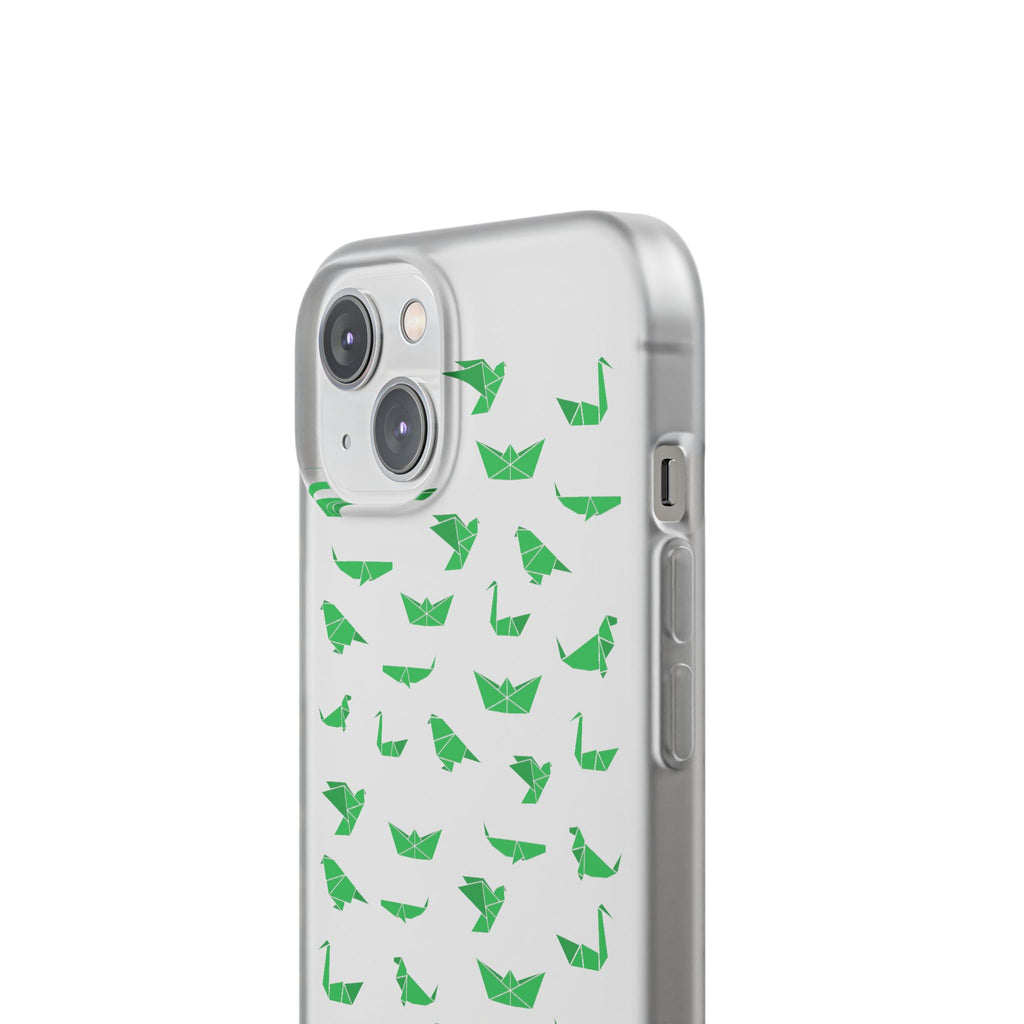 Green Origami Birds phone case | Flexi Case