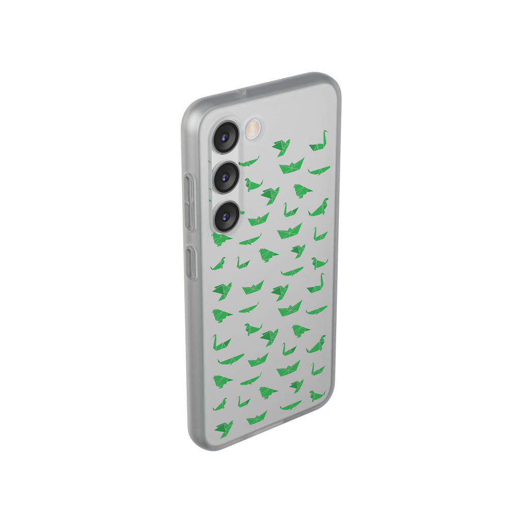 Green Origami Birds phone case | Flexi Case