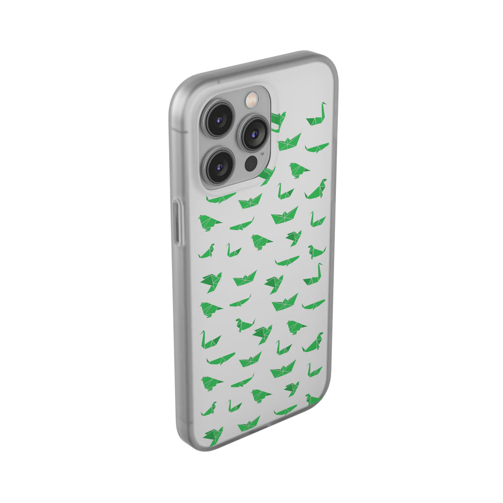 Green Origami Birds phone case | Flexi Case