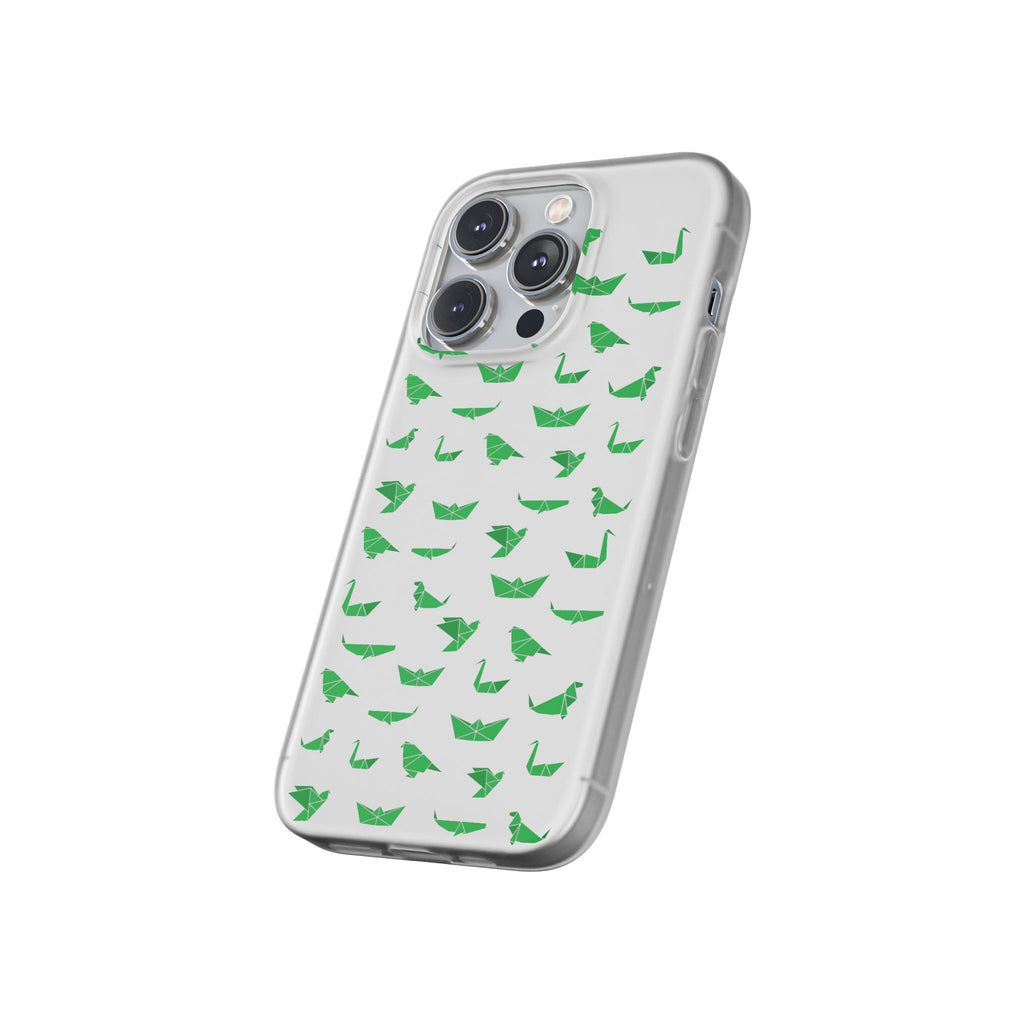 Green Origami Birds phone case | Flexi Case