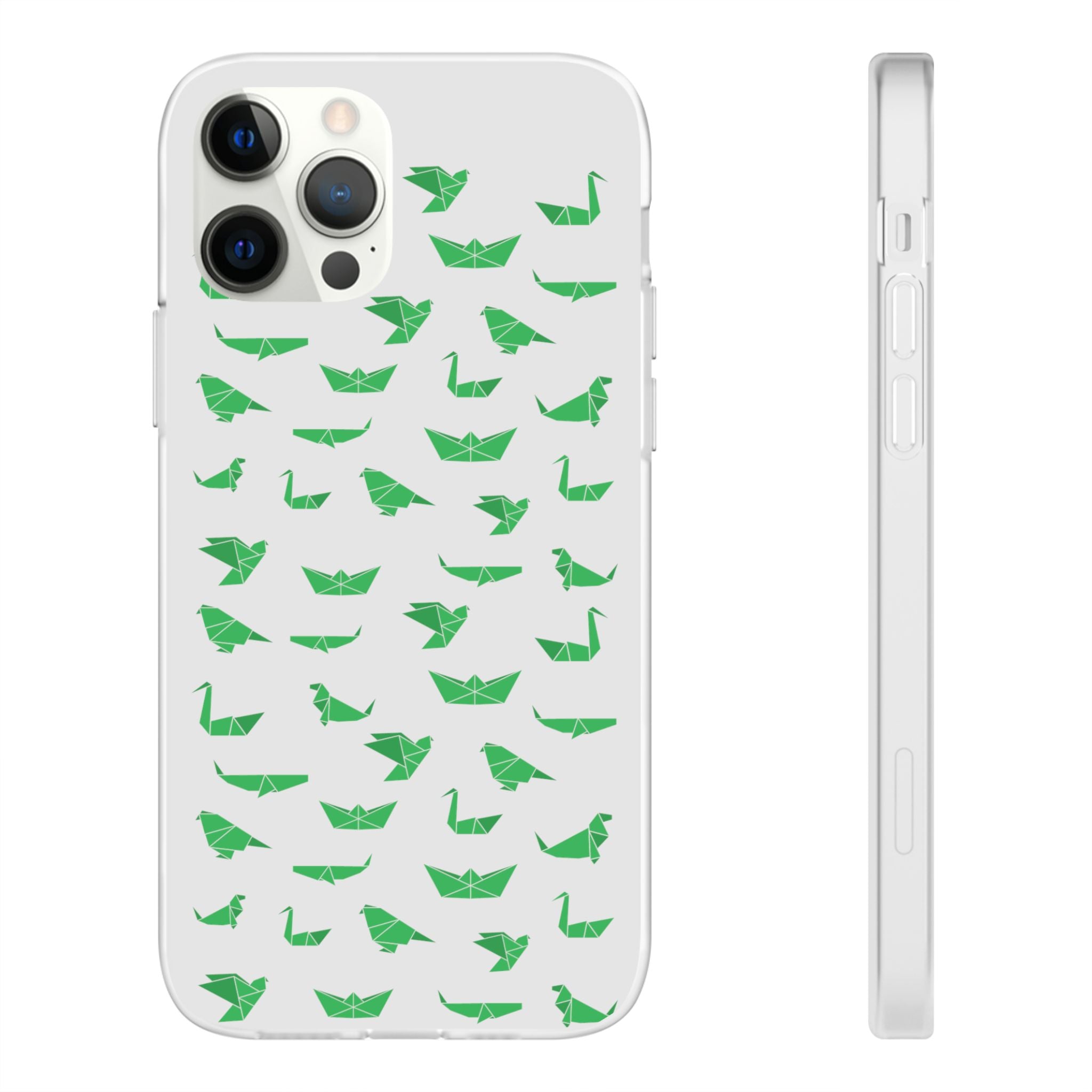 Green Origami Birds phone case | Flexi Case