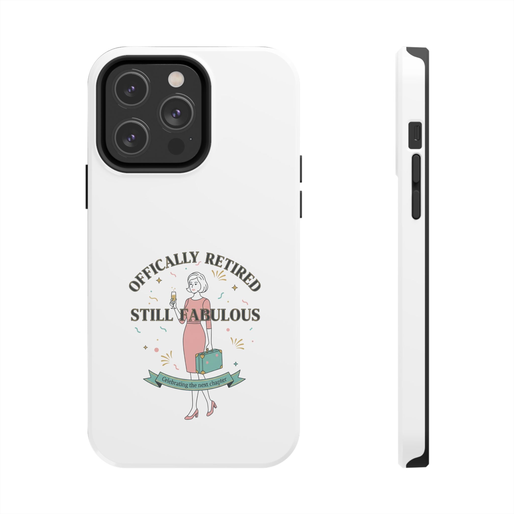 Officially Retired Still Fabulous Phone Case | Retirement, Retro Lady