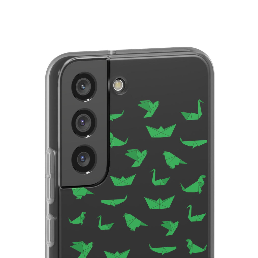 Green Origami Birds phone case | Flexi Case