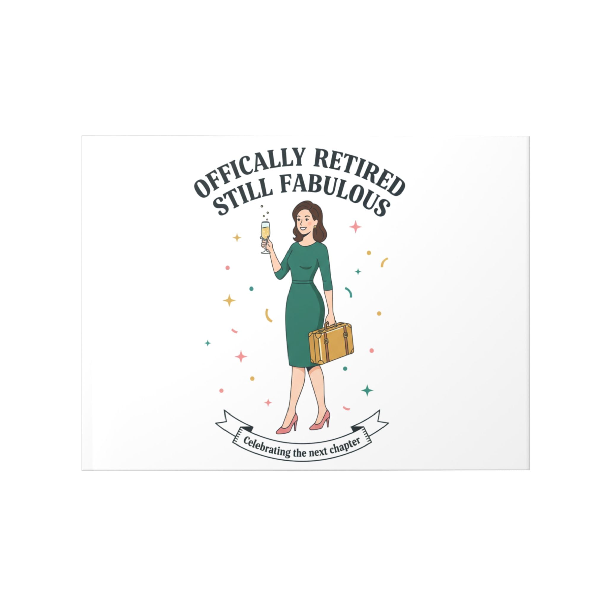 Officially Retired Still Fabulous Hardcover Photo Book | Retirement Travel Keepsake