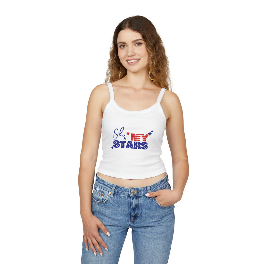 Oh My Stars tank top | Patriotic USA flag lettering, Fourth of July