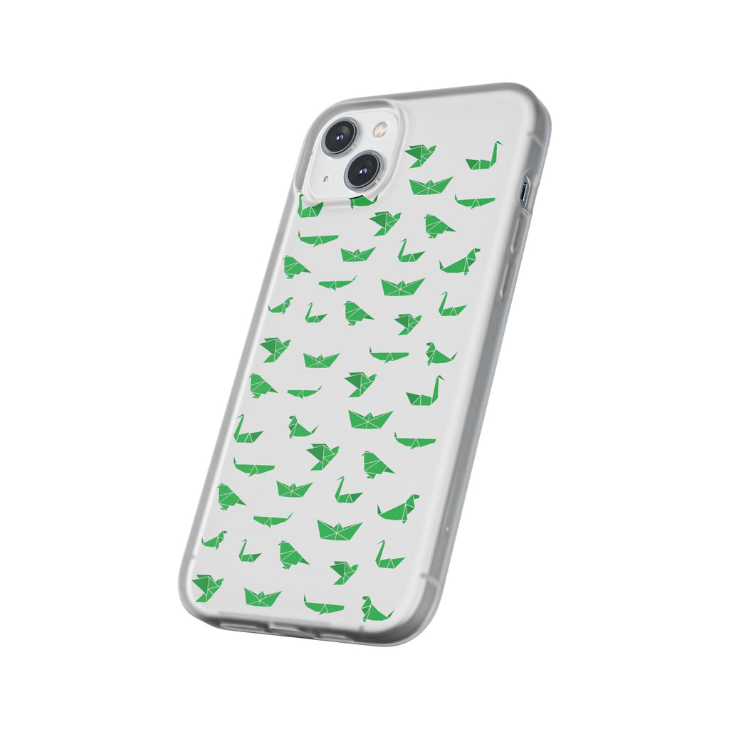 Green Origami Birds phone case | Flexi Case