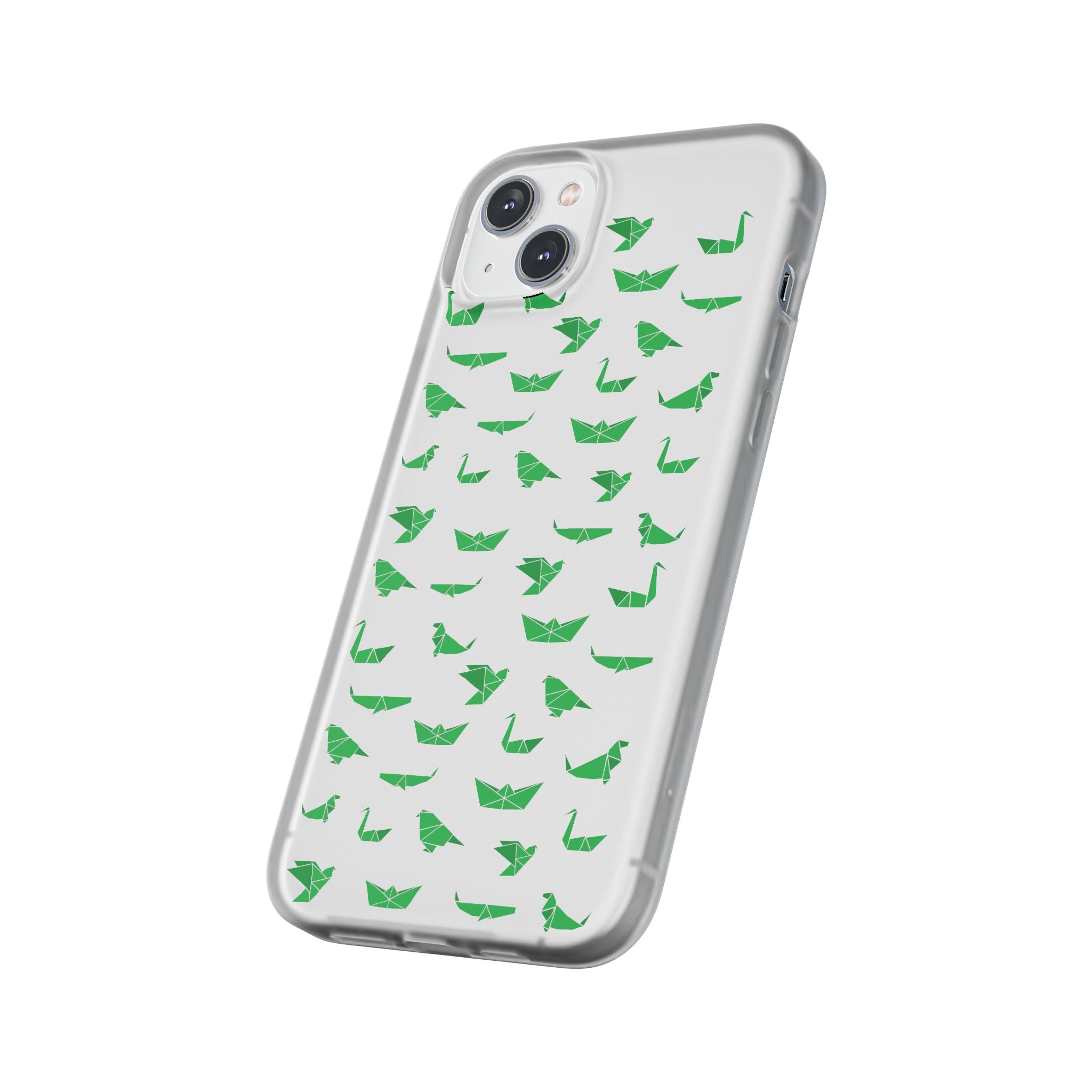 Green Origami Birds phone case | Flexi Case