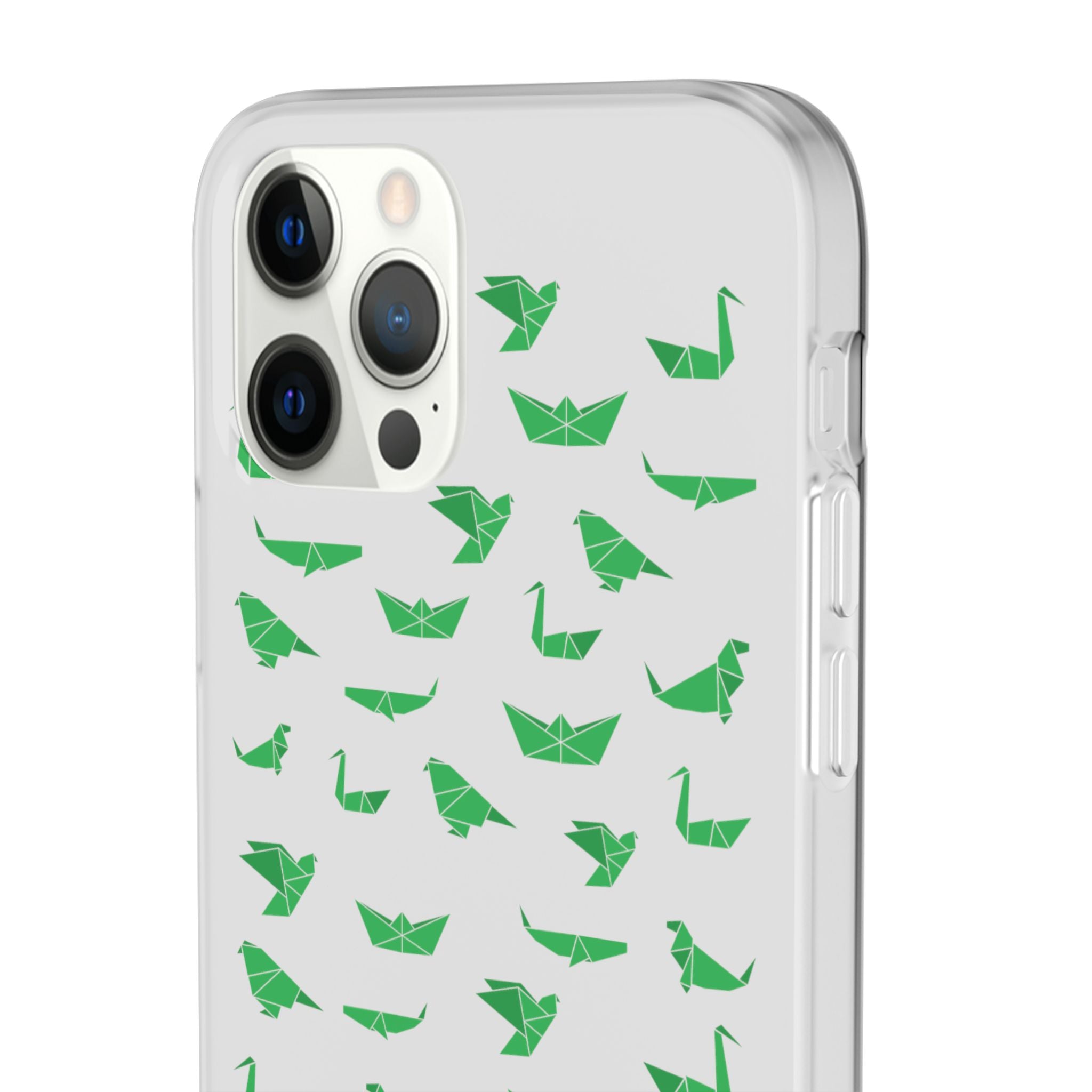 Green Origami Birds phone case | Flexi Case