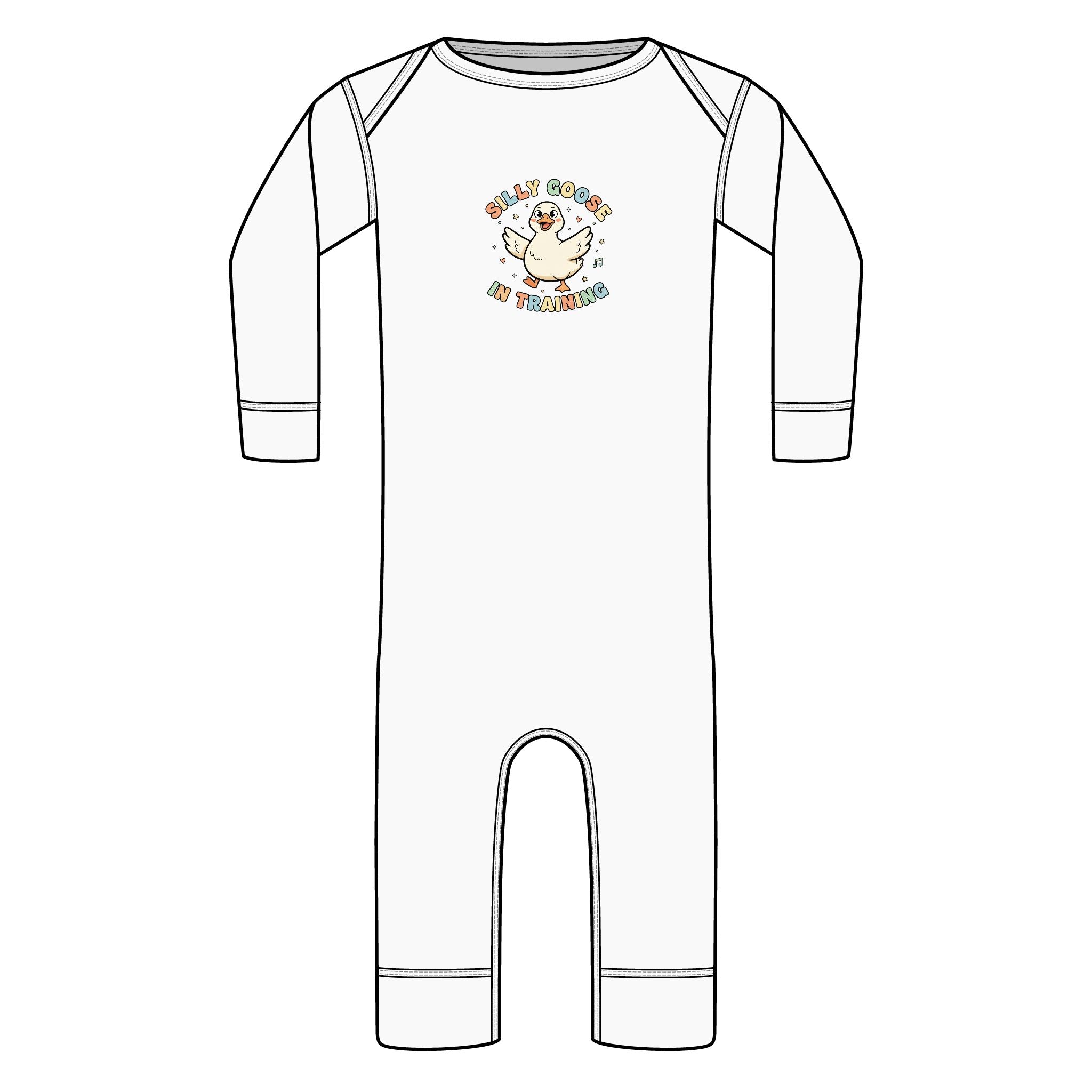 Woodland Fox with Floral Wreath Infant Long Legged Bodysuit | Cute Baby Onesie