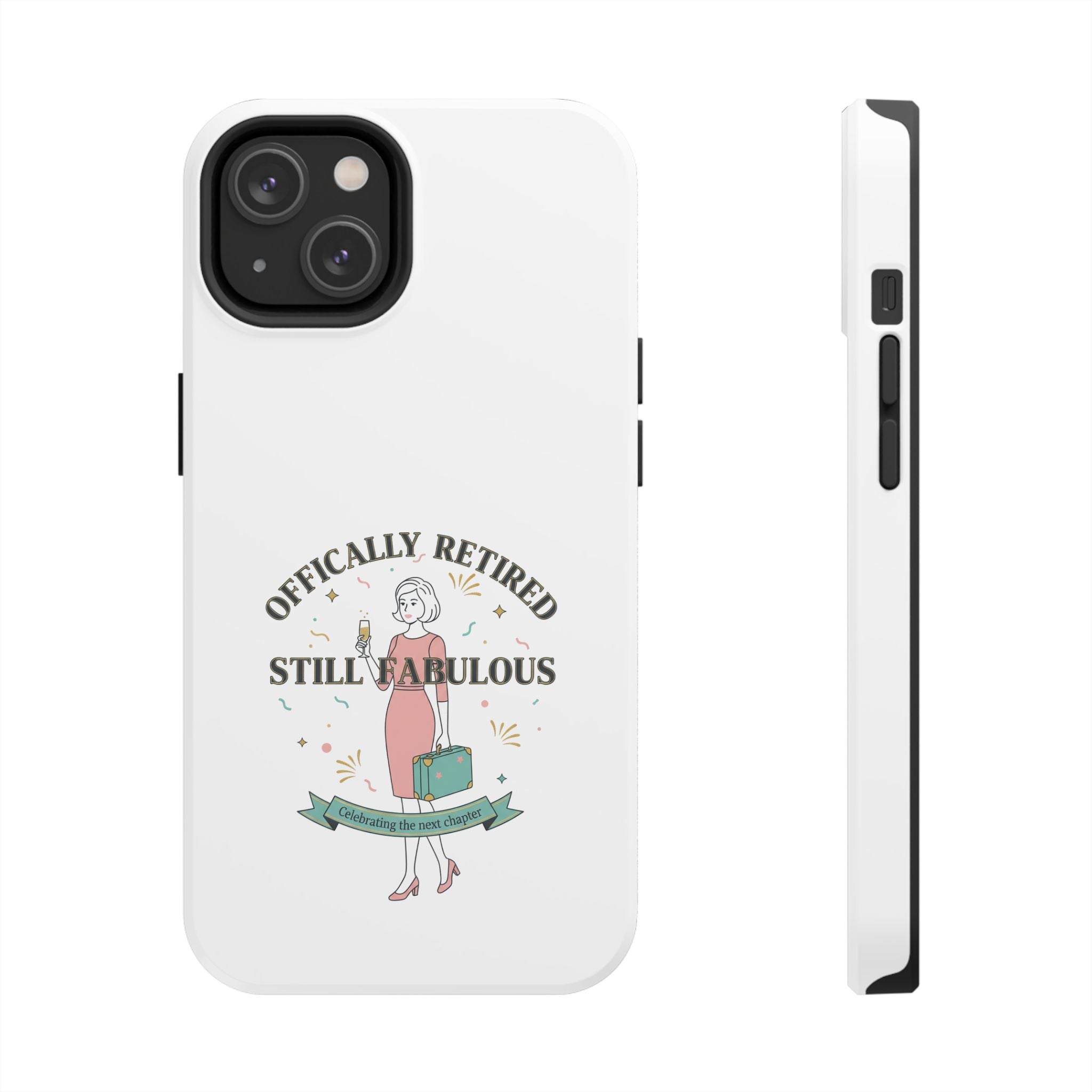 Officially Retired Still Fabulous Phone Case | Retirement, Retro Lady
