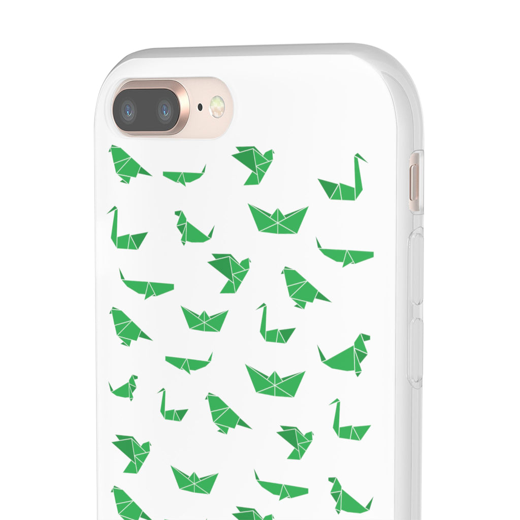 Green Origami Birds phone case | Flexi Case