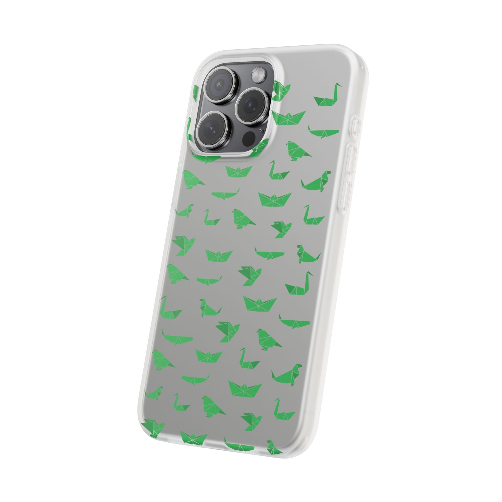 Green Origami Birds phone case | Flexi Case