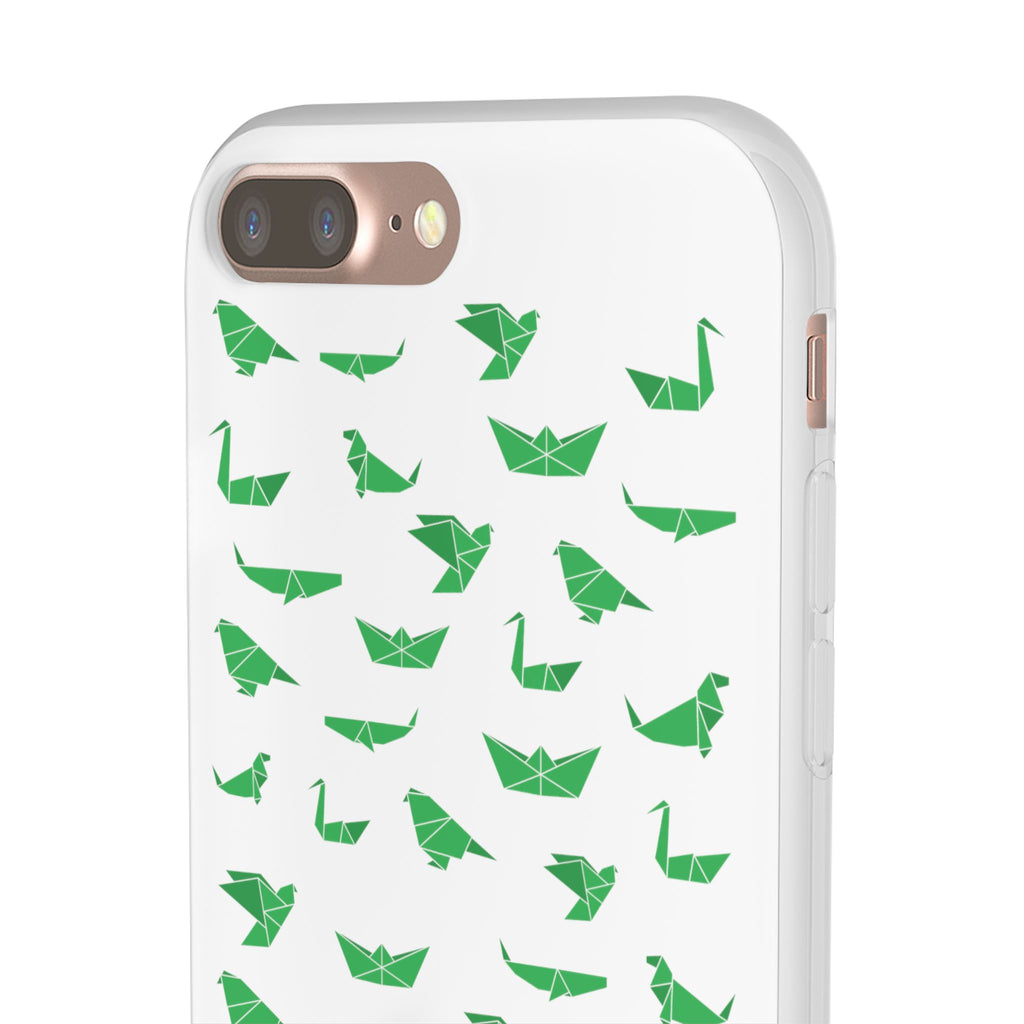 Green Origami Birds phone case | Flexi Case