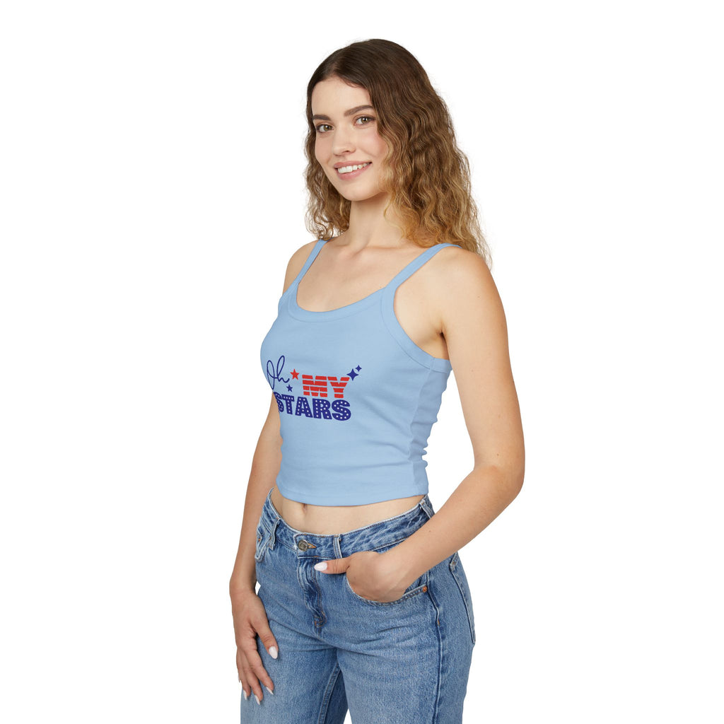 Oh My Stars tank top | Patriotic USA flag lettering, Fourth of July