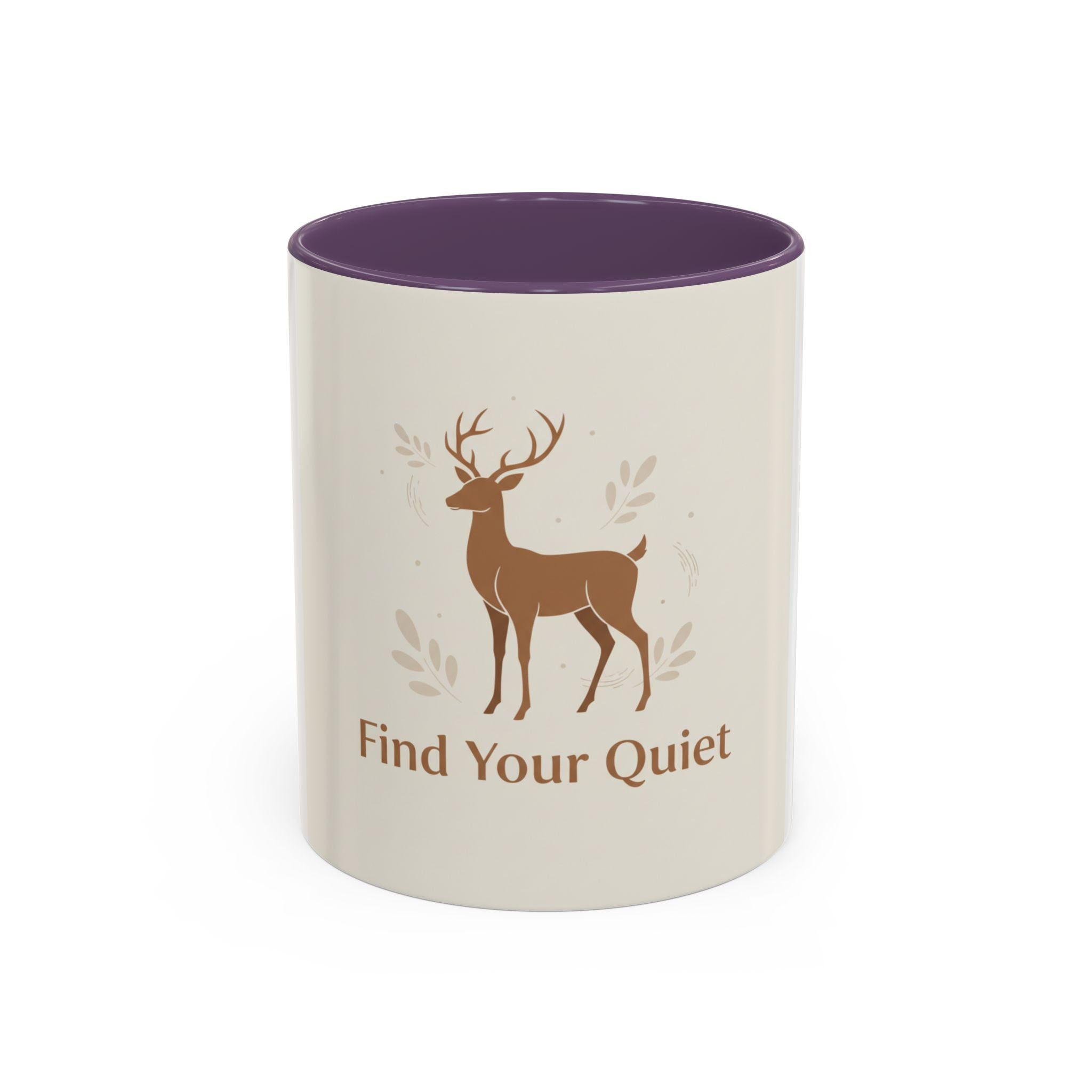 Find Your Quiet Deer Coffee Mug — Rustic Motivational Accent Mug