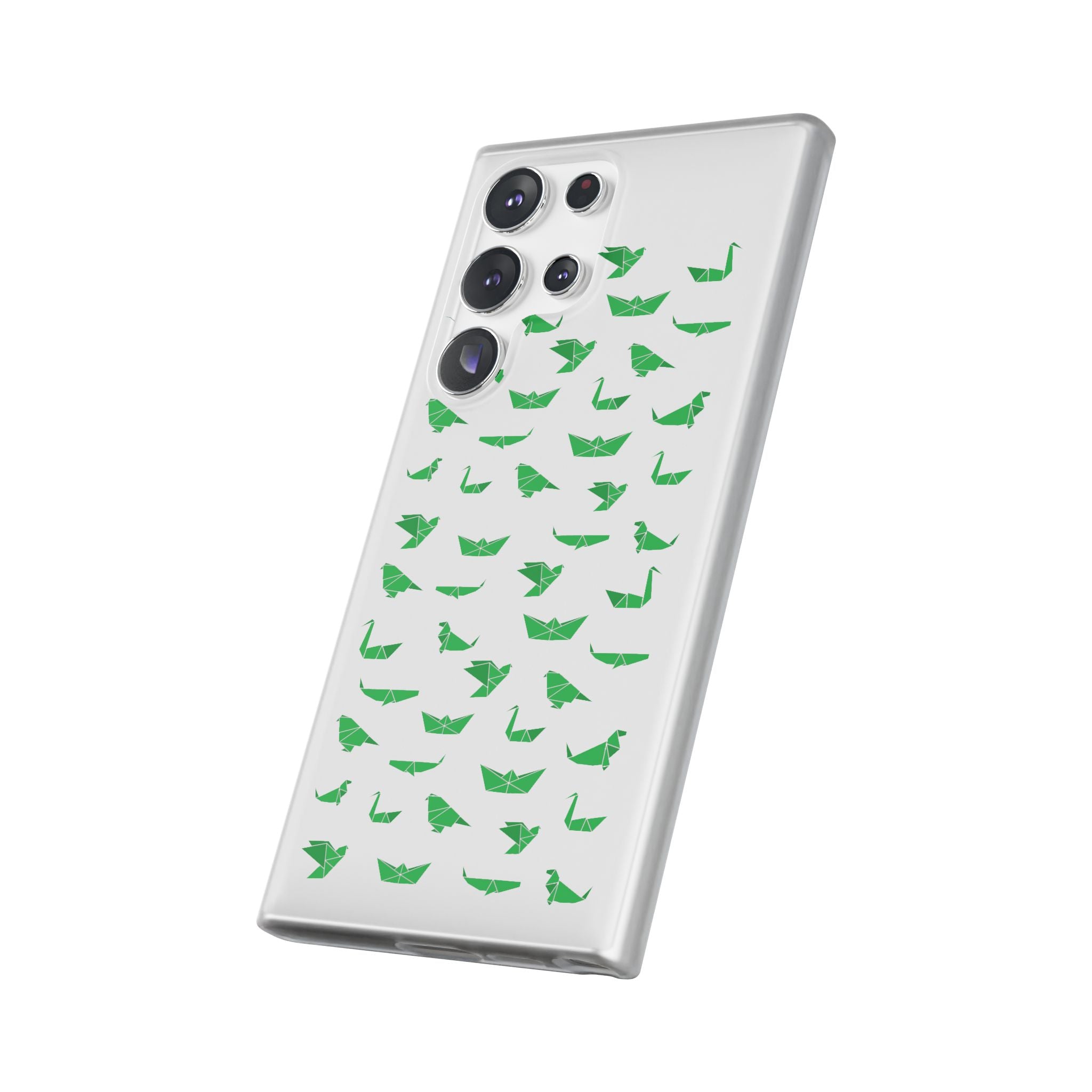 Green Origami Birds phone case | Flexi Case