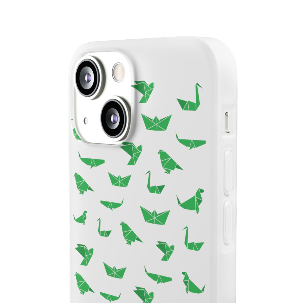 Green Origami Birds phone case | Flexi Case