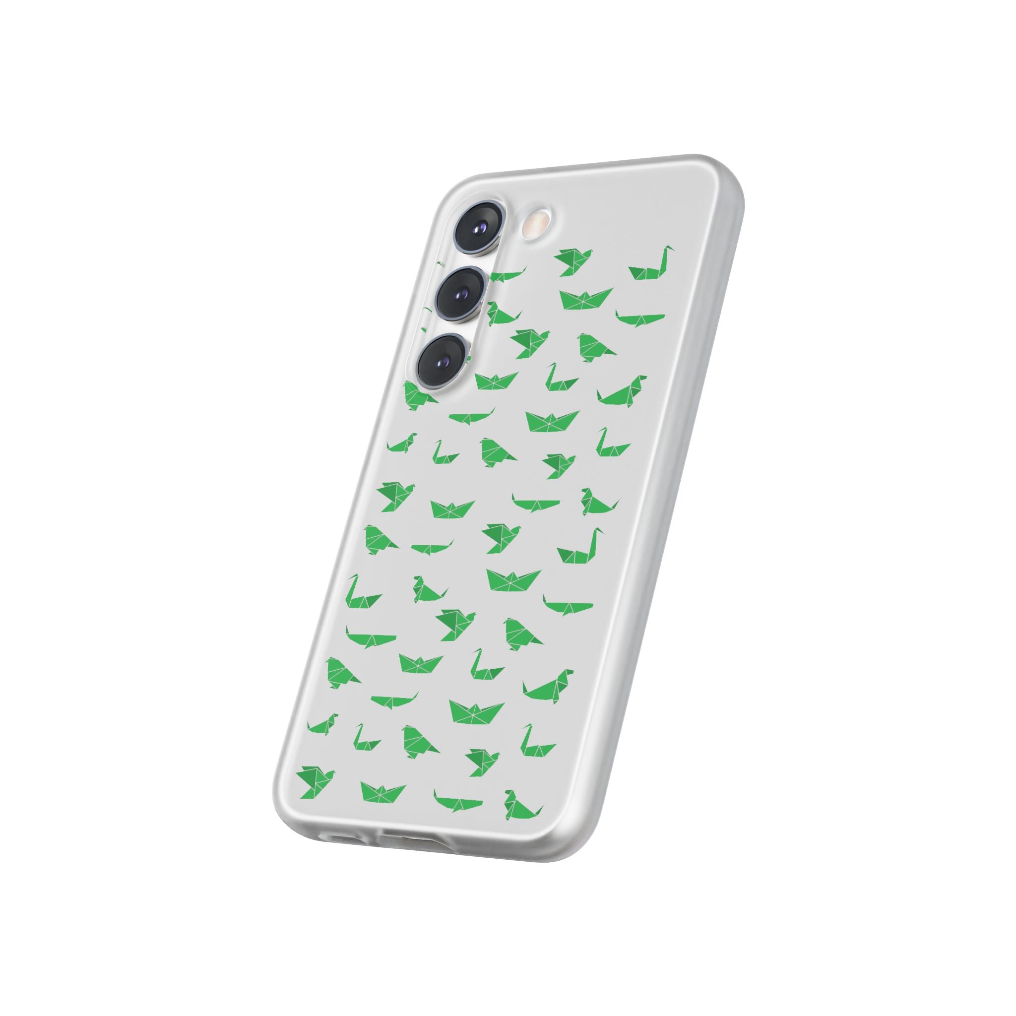 Green Origami Birds phone case | Flexi Case