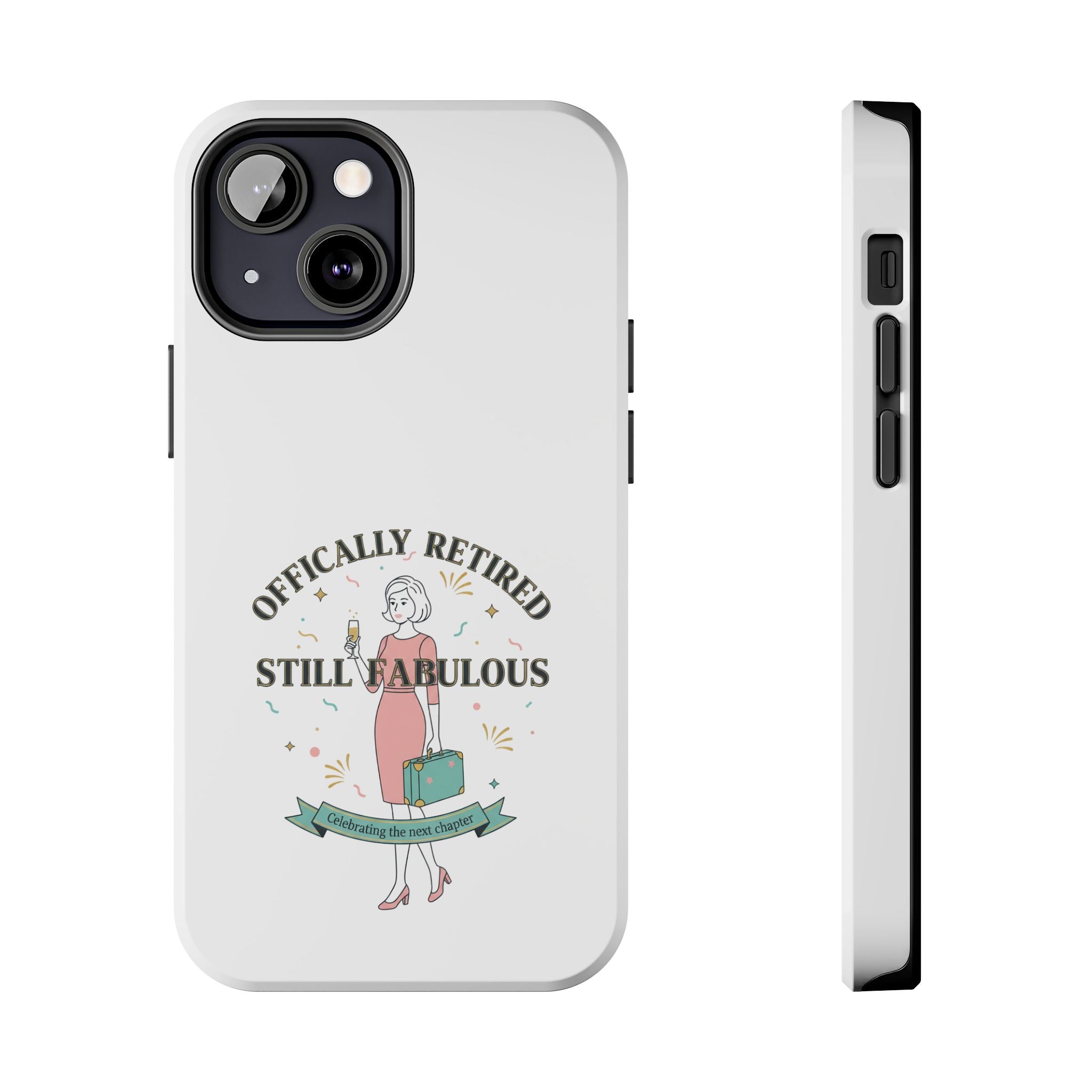 Officially Retired Still Fabulous Phone Case | Retirement, Retro Lady