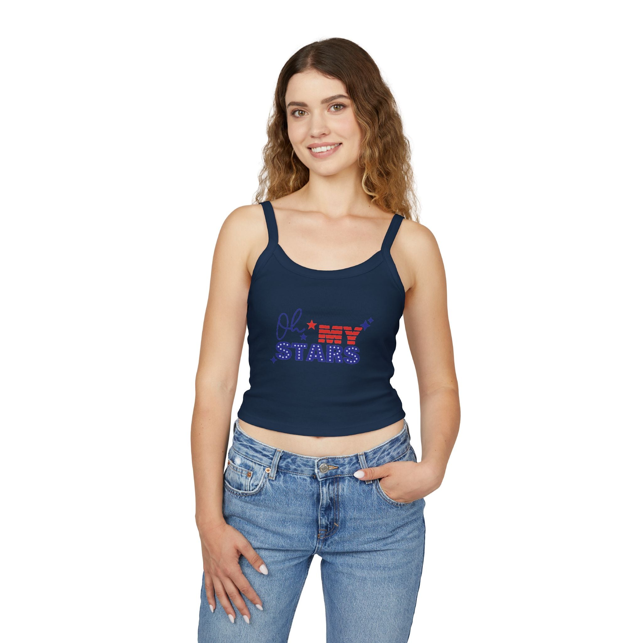 Oh My Stars tank top | Patriotic USA flag lettering, Fourth of July