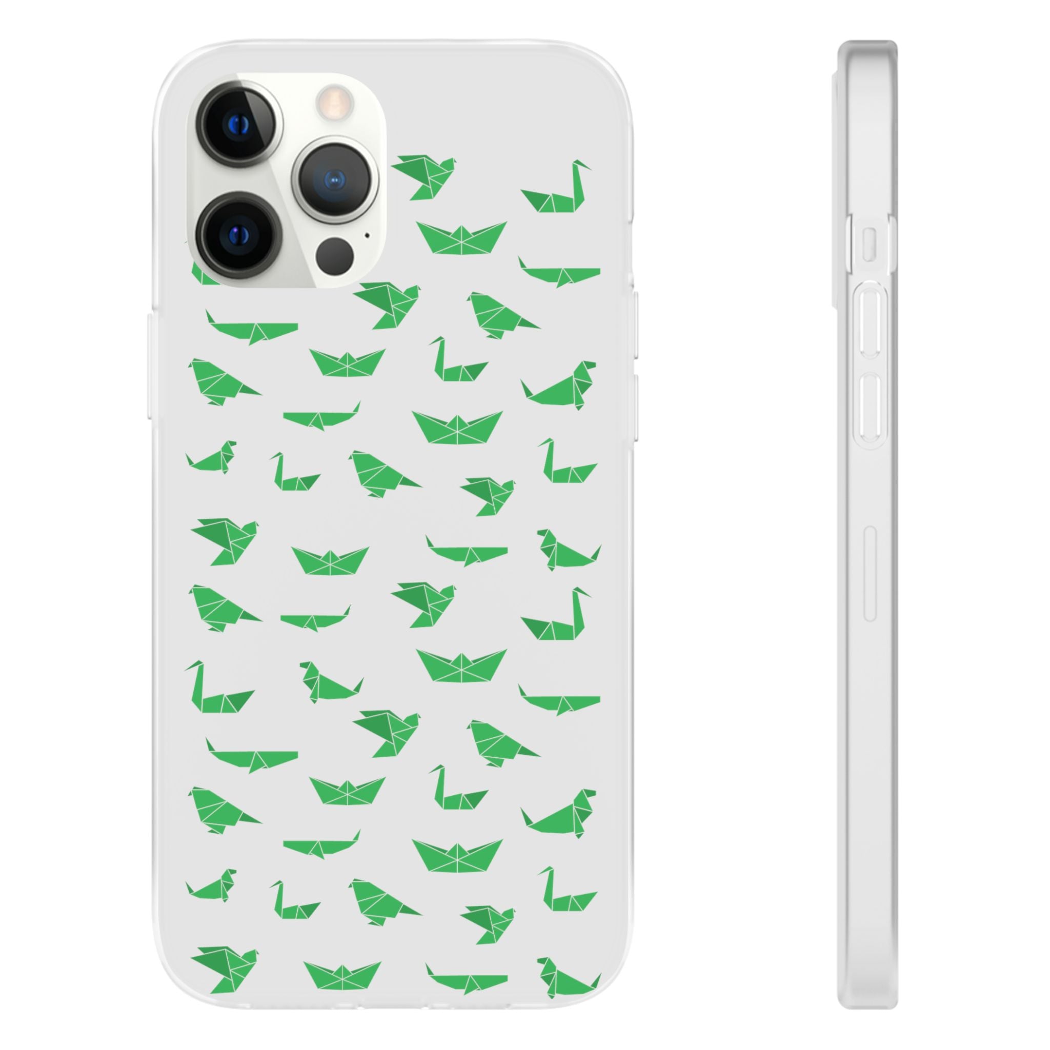 Green Origami Birds phone case | Flexi Case